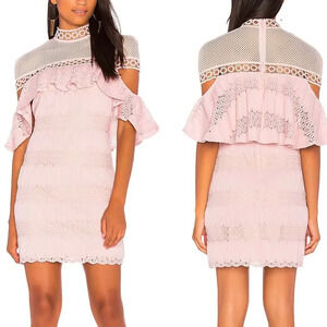 ELLIATT Pinnacle Light Pink Embroidered Lace Dress Size S